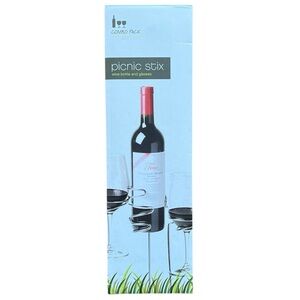 NEW Picnic Stix for Wine Bottle & Glasses